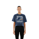 Dallas Cowboys New Era Women's Cropped Boxy Sport Classics Mineral Wash T-Shirt - Navy - NFL