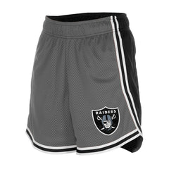 Las Vegas Raiders New Era Women's Sport Classics Mesh Shorts - Silver/Black - NFL
