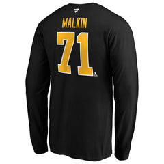 Evgeni Malkin Pittsburgh Penguins Fanatics Authentic Stack Name & Number T-Shirt - Black | Fanatics online