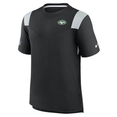 New York Jets Sideline Tonal Logo Performance Player T-Shirt - Black - Nike