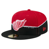 Detroit Red Wings New Era Vintage Color Dip 59FIFTY Fitted Hat - Black/Red | New Era on sale