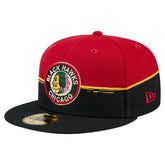 Chicago Blackhawks New Era Vintage Color Dip 59FIFTY Fitted Hat - Black/Red | New Era sale