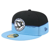 Pittsburgh Penguins New Era Vintage Color Dip 59FIFTY Fitted Hat - Black/Light Blue | New Era discount