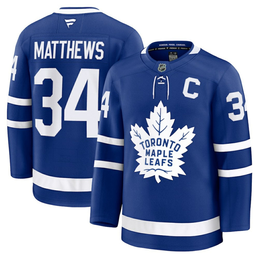 Auston Matthews Toronto Maple Leafs Fanatics Captain Patch Home Premium Jersey - Blue | Fanatics discount