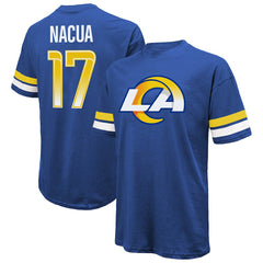 Puka Nacua Los Angeles Rams Majestic Threads Name & Number Oversized Fit T-Shirt - Royal - NFL