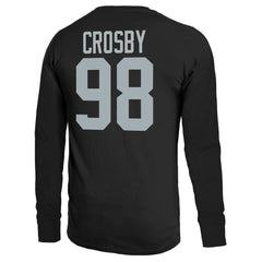 Maxx Crosby Las Vegas Raiders Majestic Threads Name & Number Non-Distressed Long Sleeve T-Shirt - Black - NFL