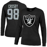 Maxx Crosby Las Vegas Raiders Majestic Threads Women's Player Name & Number Long Sleeve T-Shirt - Black - NFL