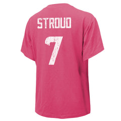 C.J. Stroud Houston Texans Majestic Threads Women's Name & Number T-Shirt - Pink - NFL