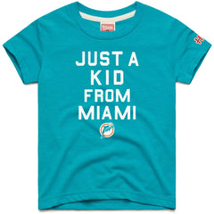 Miami Dolphins Homage Youth Just a Kid Tri-Blend T-Shirt - Aqua - NFL