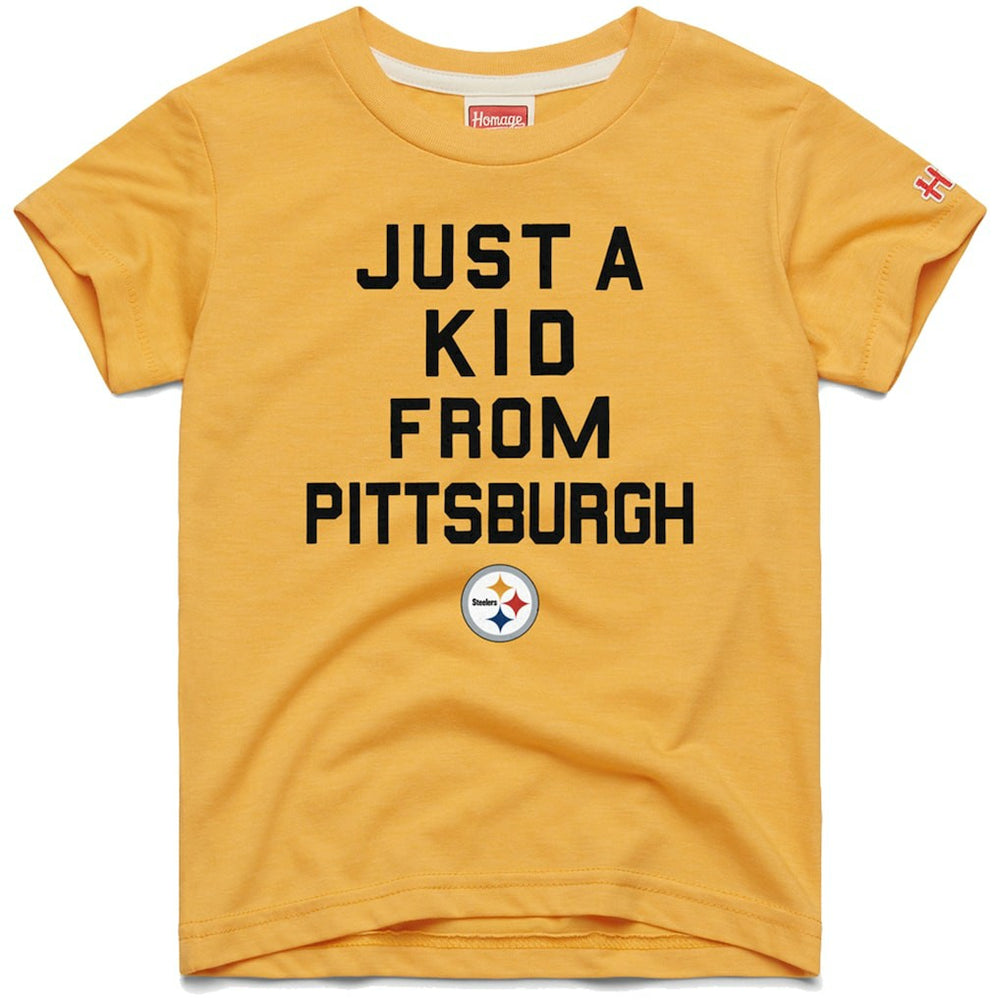 Pittsburgh Steelers Homage Youth Just a Kid Tri-Blend T-Shirt - Gold - NFL