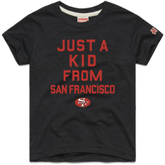 San Francisco 49ers Homage Youth Just a Kid Tri-Blend T-Shirt - Black - NFL