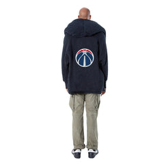 The Best Lounger in the World By Jill Martin Washington Wizards Unisex Navy Oversized Open-Front Hoodie Sweater