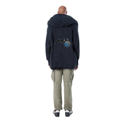 The Best Lounger in the World By Jill Martin Orlando Magic Unisex Black Oversized Open-Front Hoodie Sweater