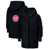 The Best Lounger in the World By Jill Martin Detroit Pistons Unisex Black Oversized Open-Front Hoodie Sweater
