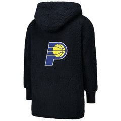 The Best Lounger in the World By Jill Martin Indiana Pacers Unisex Black Oversized Open-Front Hoodie Sweater