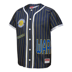 Mitchell & Ness Golden State Warriors x DANNIJO Women's Fashion Baseball Jersey Blue