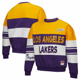 Mitchell & Ness Los Angeles Lakers x DANNIJO Women's Blocked Pullover Sweatshirt Gold/Purple