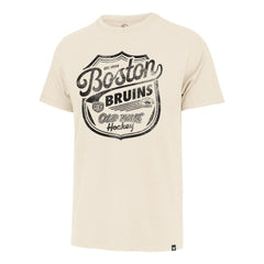 Boston Bruins '47 Poke Check Franklin T-Shirt - Cream | 47 brand on sale