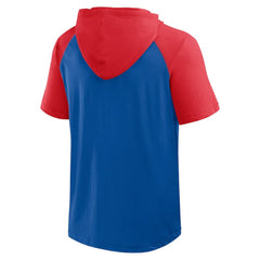 Texas Rangers Logo Athletic Prime Raglan Short Sleeve Hoodie T-Shirt Sale