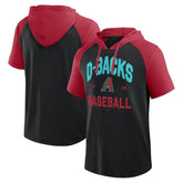 Arizona Diamondbacks Logo Athletic Prime Raglan Short Sleeve Hoodie T-Shirt Outlet