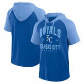 Kansas City Royals Logo Athletic Prime Raglan Short Sleeve Hoodie T-Shirt for sale