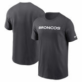 Denver Broncos Primetime Wordmark Essential T-Shirt - Anthracite - Nike