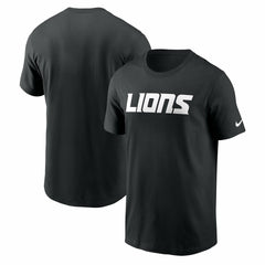 Detroit Lions Primetime Wordmark Essential T-Shirt - Black - Nike