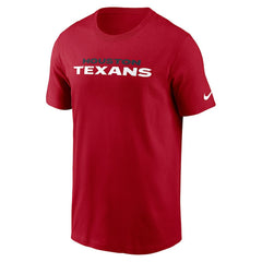 Houston Texans Primetime Wordmark Essential T-Shirt - Red - Nike