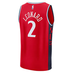 Fanatics Kawhi Leonard LA Clippers Fast Break Replica Player Jersey Statement Edition Red