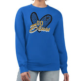 St. Louis Blues G-III 4Her by Carl Banks Women's Animal Print Heart Fleece Pullover Sweatshirt - Blue | NHL discount