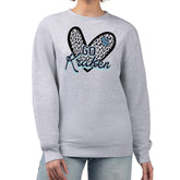 Seattle Kraken G-III 4Her by Carl Banks Women's Animal Print Heart Fleece Pullover Sweatshirt - Heather Gray | NHL online