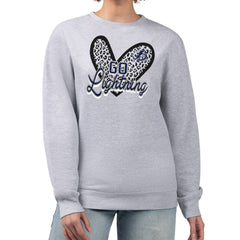 Tampa Bay Lightning G-III 4Her by Carl Banks Women's Animal Print Heart Fleece Pullover Sweatshirt - Heather Gray | NHL on sale