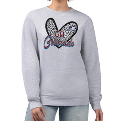 Colorado Avalanche G-III 4Her by Carl Banks Women's Animal Print Heart Fleece Pullover Sweatshirt - Heather Gray | NHL online