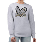 Vegas Golden Knights G-III 4Her by Carl Banks Women's Animal Print Heart Fleece Pullover Sweatshirt - Heather Gray | NHL on sale