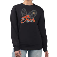 Anaheim Ducks G-III 4Her by Carl Banks Women's Animal Print Heart Fleece Pullover Sweatshirt - Black | NHL on sale