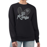 Los Angeles Kings G-III 4Her by Carl Banks Women's Animal Print Heart Fleece Pullover Sweatshirt - Black | NHL sale