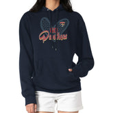 Florida Panthers G-III 4Her by Carl Banks Women's Animal Print Heart Fleece Pullover Hoodie - Navy | NHL Clearance