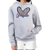 Colorado Avalanche G-III 4Her by Carl Banks Women's Animal Print Heart Fleece Pullover Hoodie - Heather Gray | NHL on sale