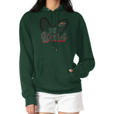 Minnesota Wild G-III 4Her by Carl Banks Women's Animal Print Heart Fleece Pullover Hoodie - Green | NHL sale