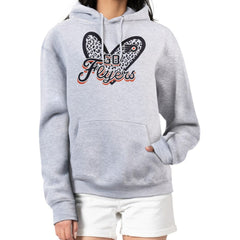 Philadelphia Flyers G-III 4Her by Carl Banks Women's Animal Print Heart Fleece Pullover Hoodie - Heather Gray | NHL sale