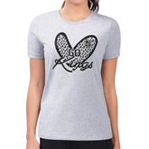 Los Angeles Kings G-III 4Her by Carl Banks Women's Super-Slim Fit Lightweight Animal Print Heart T-Shirt - Heather Gray | NHL sale