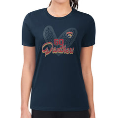 Florida Panthers G-III 4Her by Carl Banks Women's Super-Slim Fit Lightweight Animal Print Heart T-Shirt - Navy | NHL Lifestyle