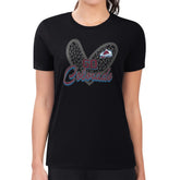 Colorado Avalanche G-III 4Her by Carl Banks Women's Super-Slim Fit Lightweight Animal Print Heart T-Shirt - Black | NHL on sale