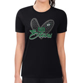 Dallas Stars G-III 4Her by Carl Banks Women's Super-Slim Fit Lightweight Animal Print Heart T-Shirt - Black | NHL sale