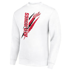 Detroit Red Wings Starter Color Scratch Pullover Sweatshirt - White | NHL on sale