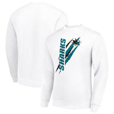 San Jose Sharks Starter Color Scratch Pullover Sweatshirt - White | NHL near me