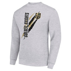 Vegas Golden Knights Starter Color Scratch Pullover Sweatshirt - Heather Gray | NHL Lifestyle