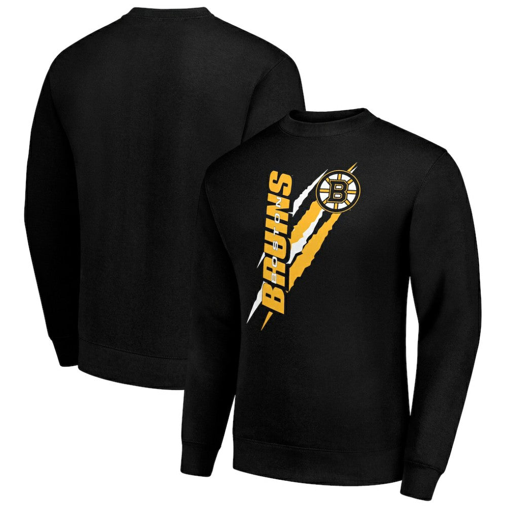 Boston Bruins Starter Color Scratch Pullover Sweatshirt - Black | NHL sale