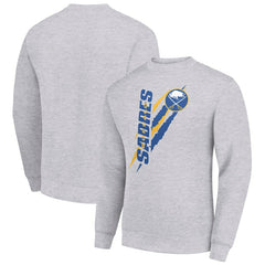 Buffalo Sabres Starter Color Scratch Pullover Sweatshirt - Heather Gray | NHL Clearance