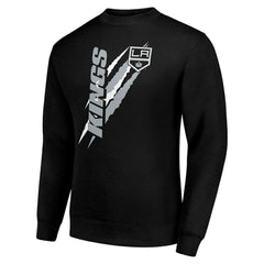 Los Angeles Kings Starter Color Scratch Pullover Sweatshirt - Black | NHL Clearance